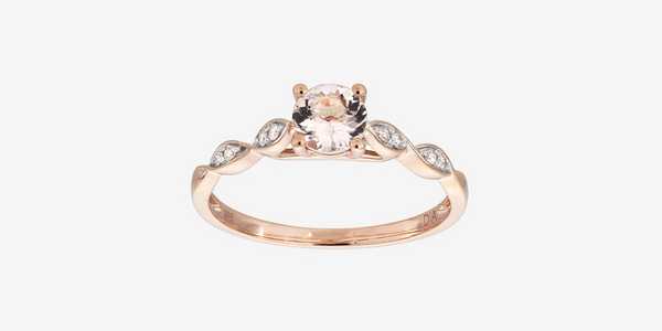 Revere 9ct Rose Gold 0.05ct Diamond Engagement Ring - Q.